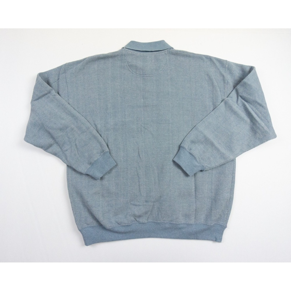 Orvis Sweater Mens XLarge Blue Knit Pullover Collared Elbow Patch Adult Outdoors - Picture 5 of 10